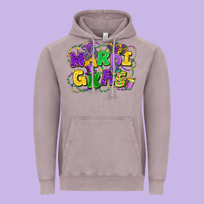 Mardi Gras Vintage Hoodie Designed By Fadigitalartstudio