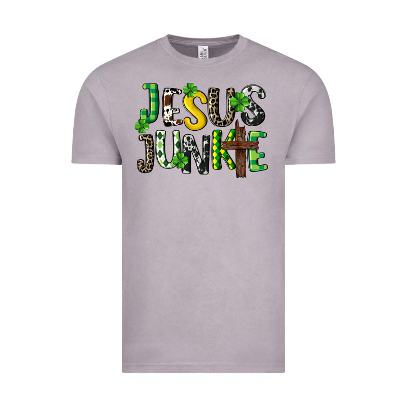 Jesus Junkie St. Patrick's Vintage Tee by CowGirlArtShop | Teevron