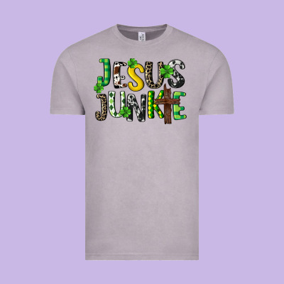 Jesus Junkie St. Patrick's Vintage Tee Designed By Cowgirlartshop