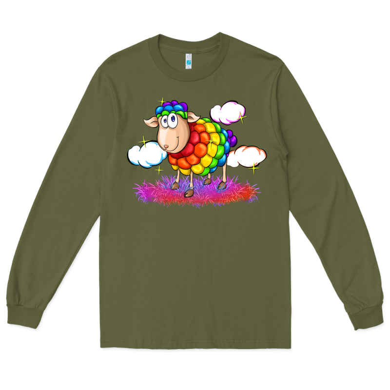 Rainbow Sheep Pride Long Sleeve Tee by FaDigitalArtStudio | Teevron
