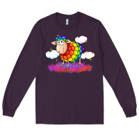 Plum rainbow sheep pride Long Sleeve Tee - FaDigitalArtStudio