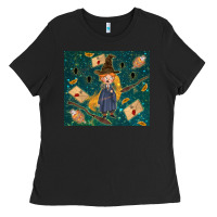 Black wizard boy with mouse Ladies Tee - TumblerDesignByShophia