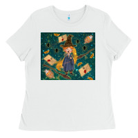 White wizard boy with mouse Ladies Tee - TumblerDesignByShophia