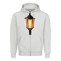 Dove Grey street lamp Zipper Hoodie - BarkalooDesign
