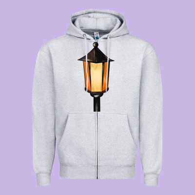 Street Lamp Zipper Hoodie Designed By Barkaloodesign