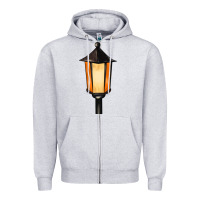 Heather Grey street lamp Zipper Hoodie - BarkalooDesign