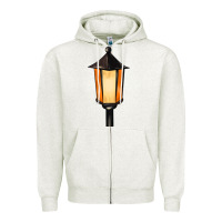 Oatmeal Heather street lamp Zipper Hoodie - BarkalooDesign