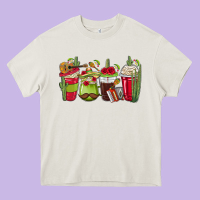 Mexico Coffee Cups Heavy Core Tee Designed By Texasbilliewilder