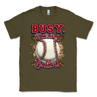 Army Green Busy raising ballers Classic Tee - HowdyJamesFarm