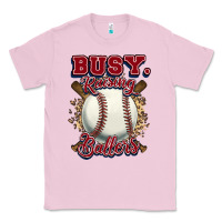 Bubblegum Pink Busy raising ballers Classic Tee - HowdyJamesFarm