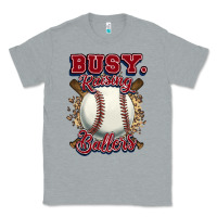 Heather Grey Busy raising ballers Classic Tee - HowdyJamesFarm
