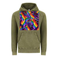 Vintage Olive lgbt flag seamless pattern Vintage Hoodie - FaDigitalArtStudio