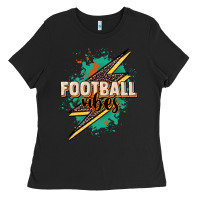 Black Football Vibes Ladies Tee - HowdyJamesFarm
