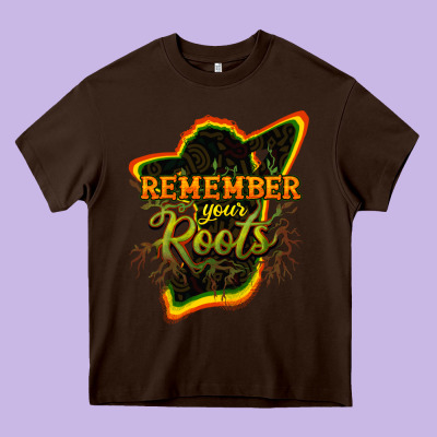 Remember Your Roots Heavy Core Tee Designed By Nancycooperartshop