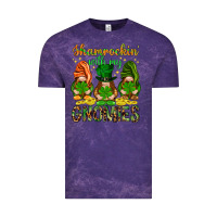 Cloud Purple Shamrockin' with my gnomies St. Patricks day Vintage Tee - HowdyJamesFarm