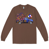 Chestnut Western Truck Fourth Of July Long Sleeve Tee - FaDigitalArtStudio