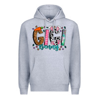 Heather Grey gigi bunny Premium Hoodie - CowhideDigitalArt