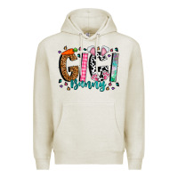 Oatmeal Heather gigi bunny Premium Hoodie - CowhideDigitalArt