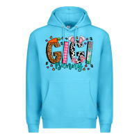 Ocean Blue gigi bunny Premium Hoodie - CowhideDigitalArt