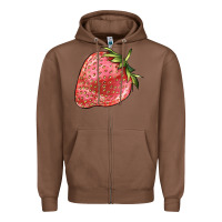 Chestnut strawberry Zipper Hoodie - BarkalooDesign