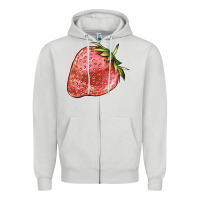 Dove Grey strawberry Zipper Hoodie - BarkalooDesign