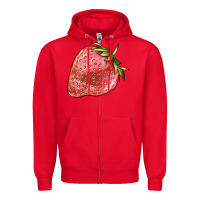 Red strawberry Zipper Hoodie - BarkalooDesign