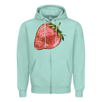 Seafoam strawberry Zipper Hoodie - BarkalooDesign