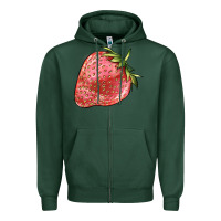 Sports Green strawberry Zipper Hoodie - BarkalooDesign