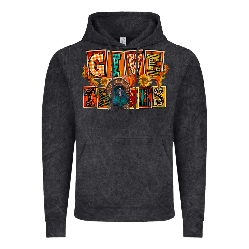 Give Thanks Thanksgiving Vintage Hoodie by FaDigitalArtStudio | Teevron