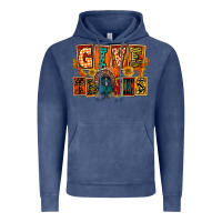 Vintage Denim Give Thanks Thanksgiving Vintage Hoodie - FaDigitalArtStudio