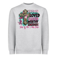 Heather Grey she is loved Heavyweight Sweatshirt - BarkalooDesign