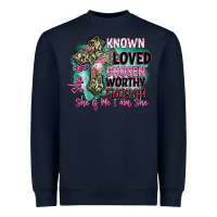 Navy she is loved Heavyweight Sweatshirt - BarkalooDesign