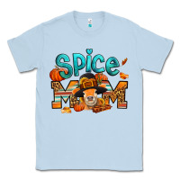 Dusty Blue thanksgiving spice mom pilgrim cow Classic Tee - Jasminsmagicworld