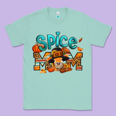 Thanksgiving Spice Mom Pilgrim Cow Classic Tee Designed By Jasminsmagicworld