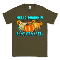 Army Green hello pumpkin season Classic Tee - Artiststas