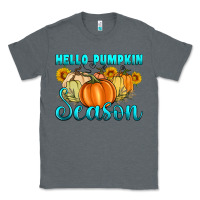 Charcoal Heather hello pumpkin season Classic Tee - Artiststas