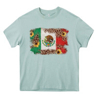 Arona Mexican Flag with Leopard Heavy Core Tee - texasbilliewilder