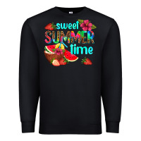 Black sweet summer time Premium Sweatshirt - AdoDesignShop