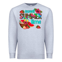 Heather Grey sweet summer time Premium Sweatshirt - AdoDesignShop
