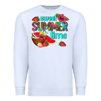 White sweet summer time Premium Sweatshirt - AdoDesignShop