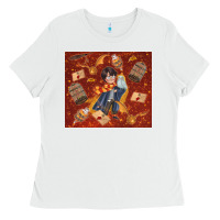 White wizard boy with magic items Ladies Tee - TumblerDesignByShophia