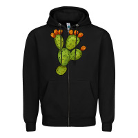 Black cactus Zipper Hoodie - BarkalooDesign