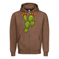 Chestnut cactus Zipper Hoodie - BarkalooDesign