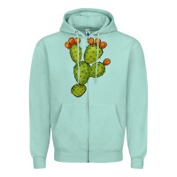 Seafoam cactus Zipper Hoodie - BarkalooDesign