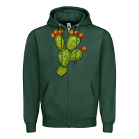 Sports Green cactus Zipper Hoodie - BarkalooDesign
