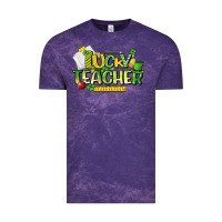 Cloud Purple lucky teacher St. Patrick's Day Vintage Tee - HowdyJamesFarm