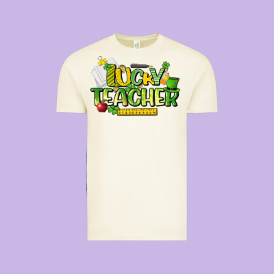 Lucky Teacher St. Patrick's Day Vintage Tee Designed By Howdyjamesfarm