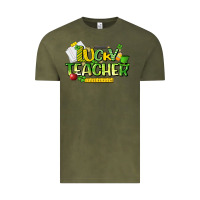 Vintage Olive lucky teacher St. Patrick's Day Vintage Tee - HowdyJamesFarm