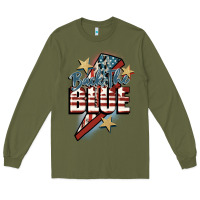 Army Green Back the blue Long Sleeve Tee - FaDigitalArtStudio