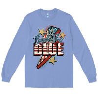 Colony Blue Back the blue Long Sleeve Tee - FaDigitalArtStudio